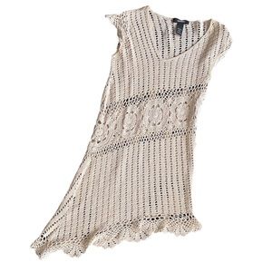 Asymmetrical Crochet Midi Dress